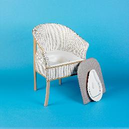 Basketweave Commode Chair